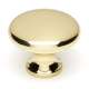 A814-14-PB Knob Traditional 1-1/4-in in Polished Brass