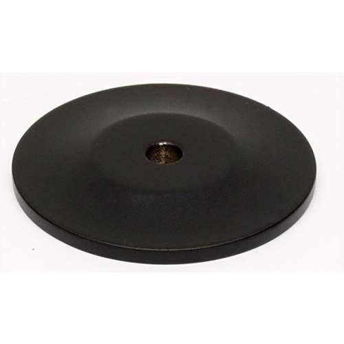 Knob Backplate Traditional 1-3/4-in in Matte Black