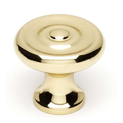 Knob Traditional 1-in in Polished Brass