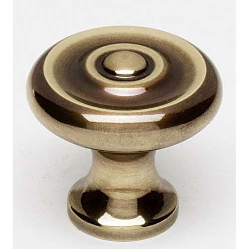 Knob Traditional 1-in in Polished Antique