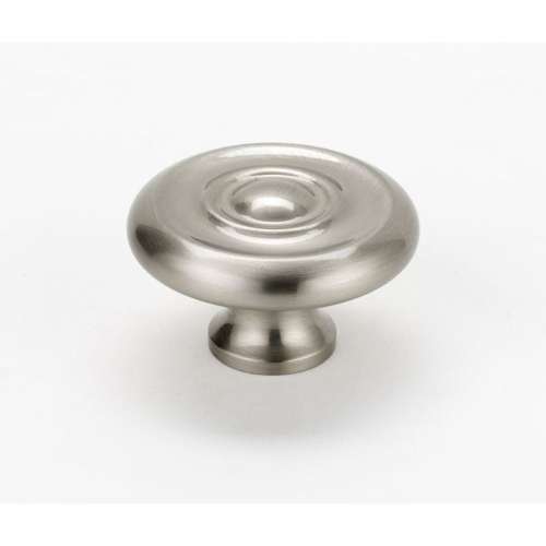 Knob Traditional 1-3/4-in in Satin Nickel