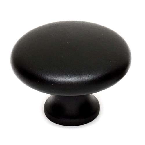 A814-38-MB Knob Traditional 1-1/2-in in Matte Black
