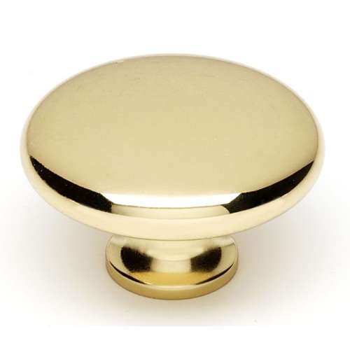 A814-45-PB Knob Traditional 1-3/4-in in Polished Brass