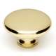 A814-45-PB Knob Traditional 1-3/4-in in Polished Brass