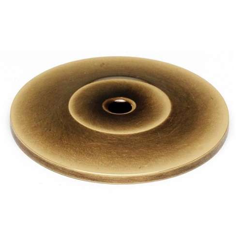 Knob Backplate Traditional 1-1/2-in in Polished Antique
