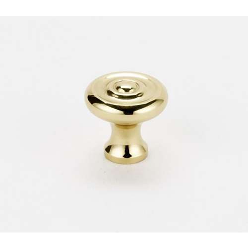 Knob Traditional 3/4-in in Polished Brass