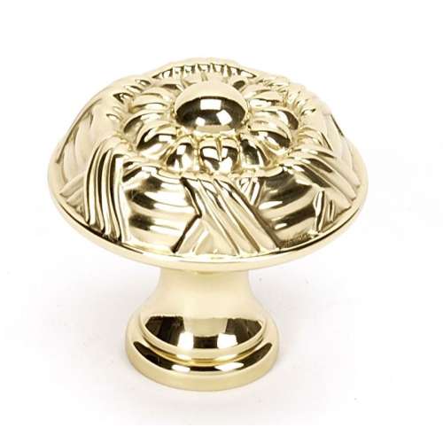 Knob Traditional 1-1/4-in in Polished Brass