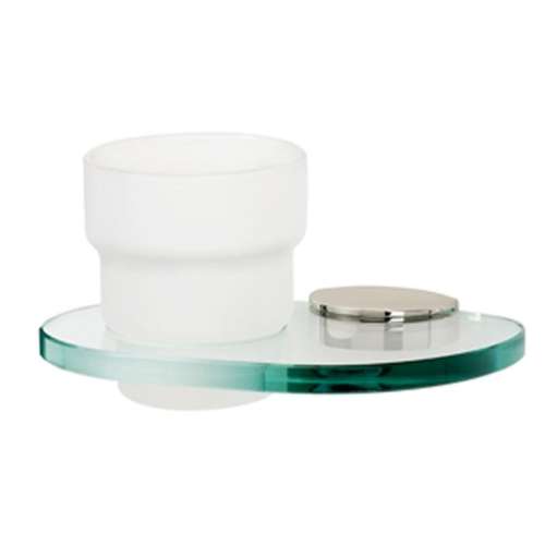 Tumbler Holder with Thumbler in Polished Nickel