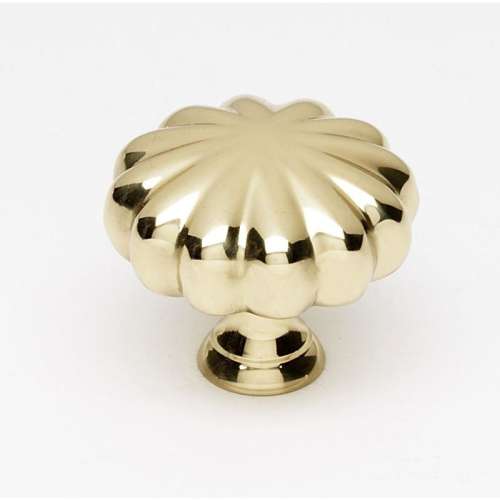 Rope A819-35-PB Knob Traditional 1-1/2-in in Polished Brass