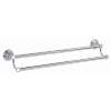 Double Towel Bar Traditional in Polished Chrome