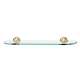 24-in Glass Shelf with Brackets Traditional in Polished Brass
