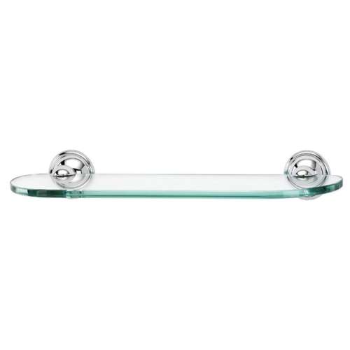 18-in Glass Shelf with Brackets Traditional in Polished Chrome