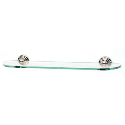 24-in Glass Shelf with Brackets Traditional in Polished Nickel