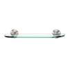 Embassy A9050-18-SN 18-in Glass Shelf with Brackets Traditional in Satin Nickel