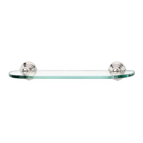 18-in Glass Shelf with Brackets Traditional in Polished Nickel