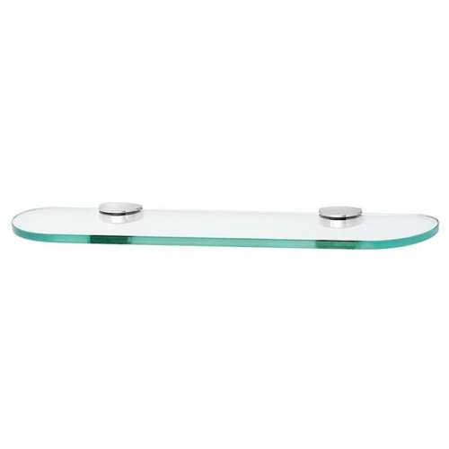 18-in Glass Shelf with Brackets Modern in Polished Chrome