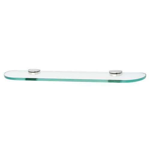 24-in Glass Shelf with Brackets Modern in Polished Chrome