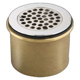 Perforated Grid Strainer Drain for 3-1/2 Outlet Sink in Chrome