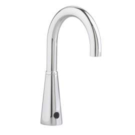 Vandal-Resistant Battery Powered Proximity Faucet with 6in Rigid/Swivel Gooseneck Spout in Chrome