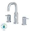2064801.002 Widespread Lavatory Faucet with Metal Lever Handles and Metal Pop-Up Drain in Chrome