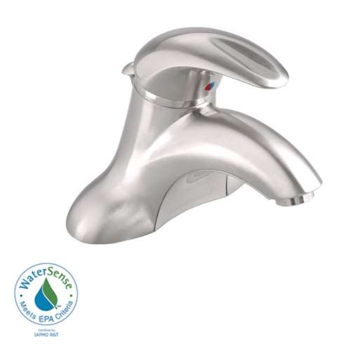 7385000.295 Centerset Lavatory Faucet with Metal Speed Connect Pop-Up Drain in Satin