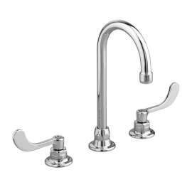 Widespread 1.5 GPM Faucet with Wrist Blade Handles and Rigid/Swivel Spout in Chrome