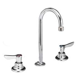 Widespread 1.5 GPM Faucet with Lever Handles and Rigid/Swivel Spout in Chrome