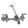 Exposed Yoke Wall Mount Service Sink Faucet with Top Brace and Vandal - Resistant Handles in Chrome