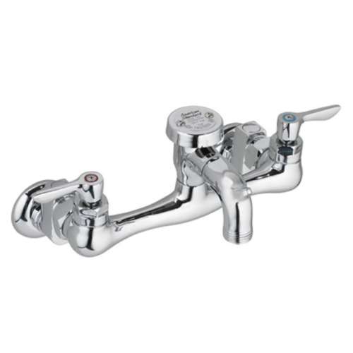 Exposed Yoke Wall Mount Service Sink Faucet with Vandal - Resistant Handles and 3