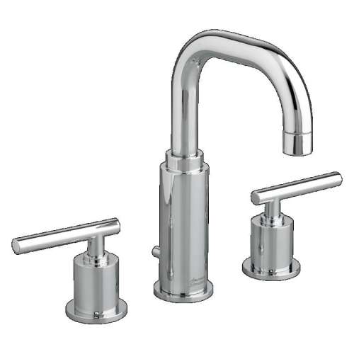 Widespread Lavatory Faucet with Metal Lever Handles and Metal Pop-Up Drain in Chrome