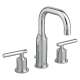 Widespread Lavatory Faucet with Metal Lever Handles and Metal Pop-Up Drain in Chrome