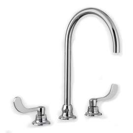 Widespread 1.5 GPM Laminar Flow Faucet with Wrist Blade Handles in Chrome