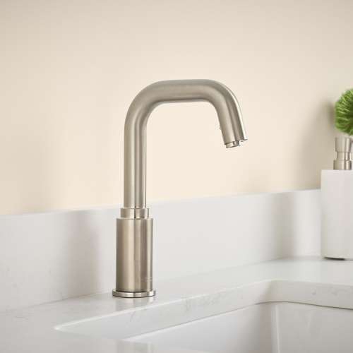 1.5 GPM Deck Mount Sensor-Operated Faucet with PWRX Battery in Brushed Nickel