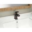 1-Handle Single-Hole Bathroom Faucet with 50/50 Drain in Legacy Bronze