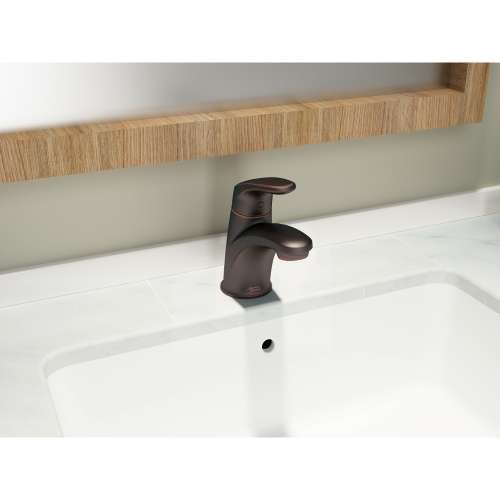 1-Handle Single-Hole Bathroom Faucet with 50/50 Drain in Legacy Bronze