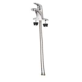 1-Handle 0.5 GPM Centerset Bathroom Faucet with Grid Drain in Polished Chrome