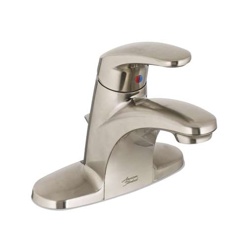 1-Handle Centerset Bathroom Faucet with 50/50 Drain in Brushed Nickel