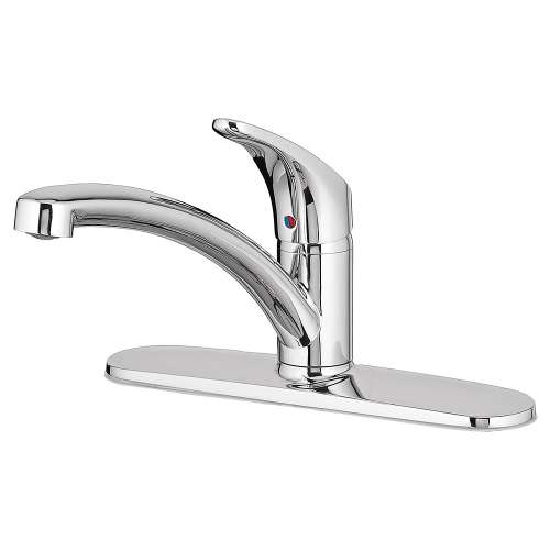 Colony Pro 1-Handle Kitchen Faucet with Escutcheon Plate in Polished Chrome