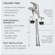 Colony Pro 1-Handle Kitchen Faucet with Side Spray and Escutcheon Plate in Stainless Steel