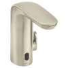 0.35 GPM Battery Powered Bathroom Faucet with Above Deck Mixing in Brushed Nickel