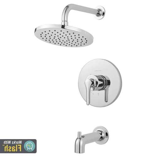 Studio S Tub and Shower Trim Kit with Water-Saving Shower Head and Cartridge, in Poliched Chrome