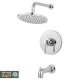 Studio S Tub and Shower Trim Kit with Water-Saving Shower Head and Cartridge, in Poliched Chrome