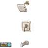 Townsend Tub and Shower Faucet with Water-Saving Shower Head and Cartridge, in Brushed Nickel