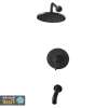 Studio S Tub and Shower Trim Kit with Water-Saving Shower Head and Cartridge, in Matte Black