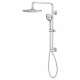 Spectra+ Versa Shower Kit with 4-Function Hand Shower with Rain Shower Head, in Polished Chrome