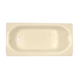 2390202.021 Americast Bath 60-in x 30-in with Intergral Apron, Left Hand Outlet, and Tiling Flange
