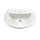 0236.008.020 Pedestal Lavatory Top with Three Faucet Holes (8 Centers) without Pedestal Leg in White