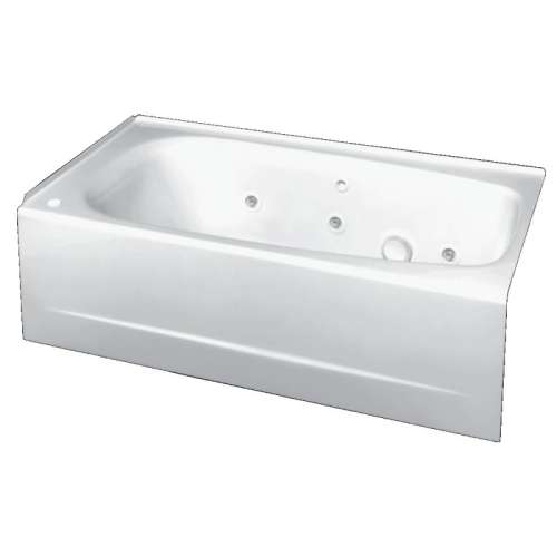 60-in x 32-in Americast Everclean Whirlpool with integral Apron, Tile Flange, and Right Hand Outlet