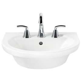 Petite Above Counter Or Drop Lavatory Sink With 3 Faucet Holes (8 Centers)