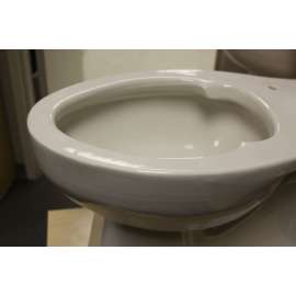 Commercial Right-Height Elongated Bowl Slotted for Banpan Holding with Everclean